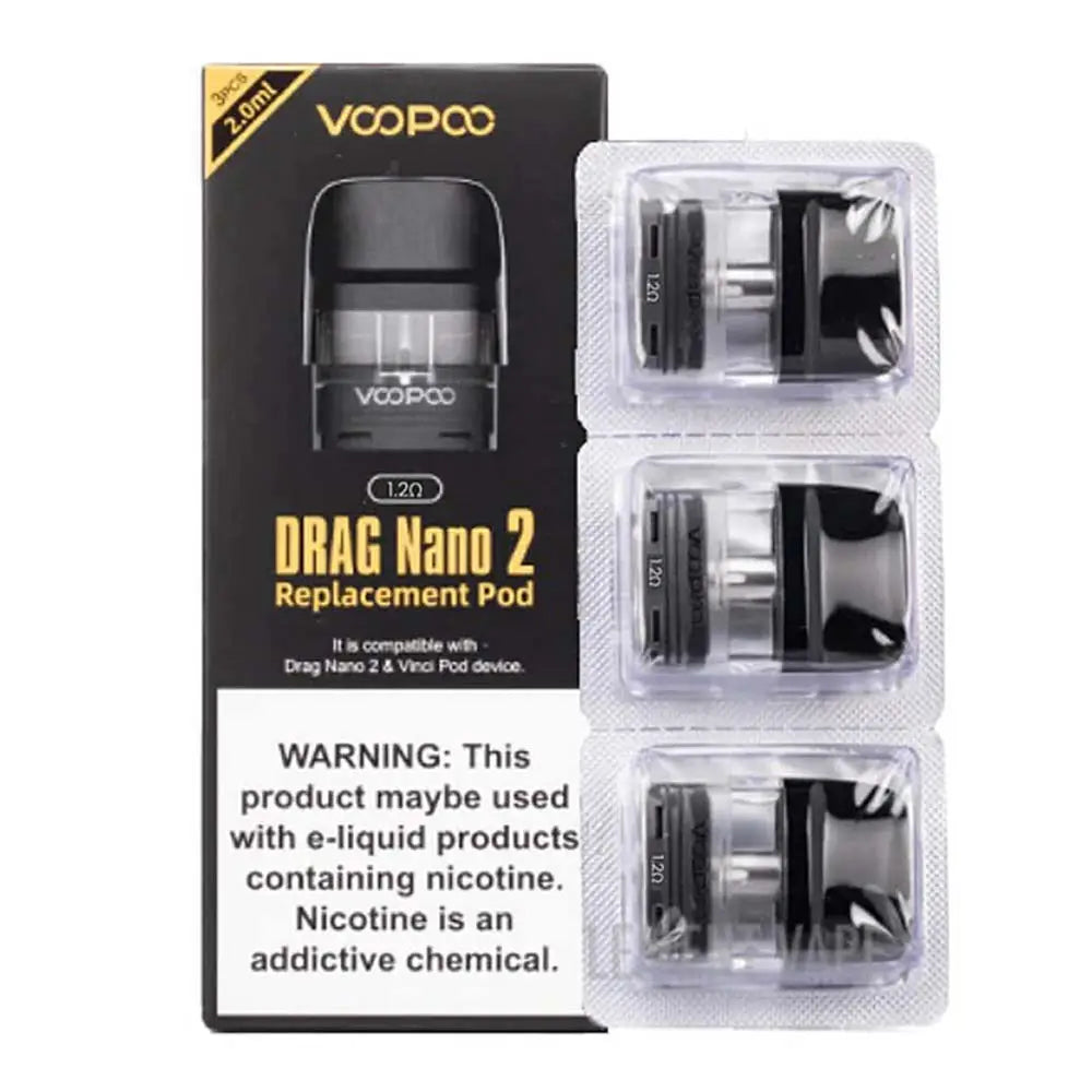 VOOPOO Drag Nano 2 Replacement Pods 2ml (Sealed Pack of 3)