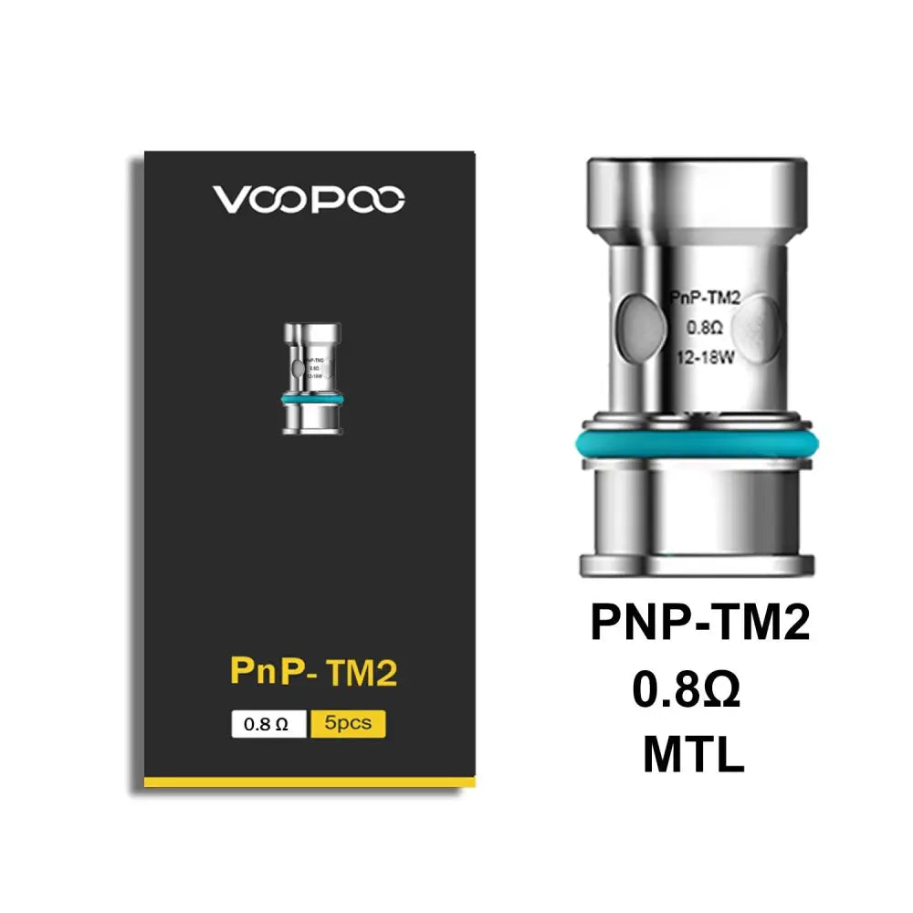 VOOPOO PnP TM2 0.8Ω replacement coils, pack of 5
