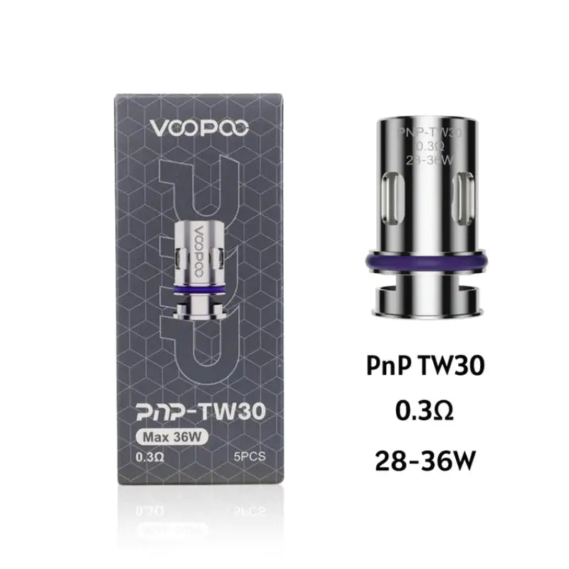 VOOPOO PnP TW30 0.3Ω replacement coils pack of 5