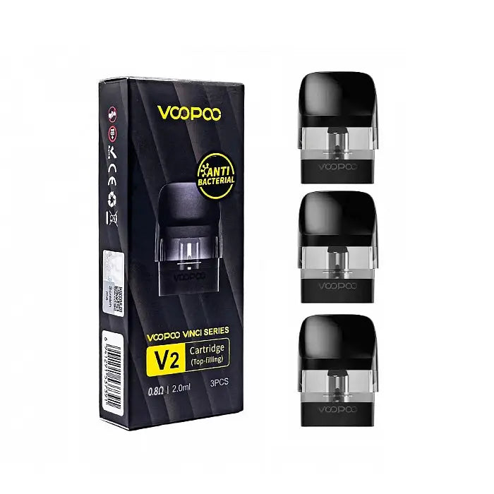 VOOPOO Vinci V2 Top-Fill Replacement Pods 2ml 0.8Ω (Pack of 3)