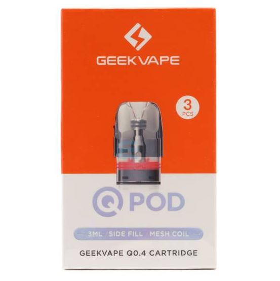 GeekVape Q Sonder Q Pods - XL 3ml Side Fill (0.4ohm / 0.6ohm / 0.8ohm) – 0.4Ω · XL 3ml · Pack of 3