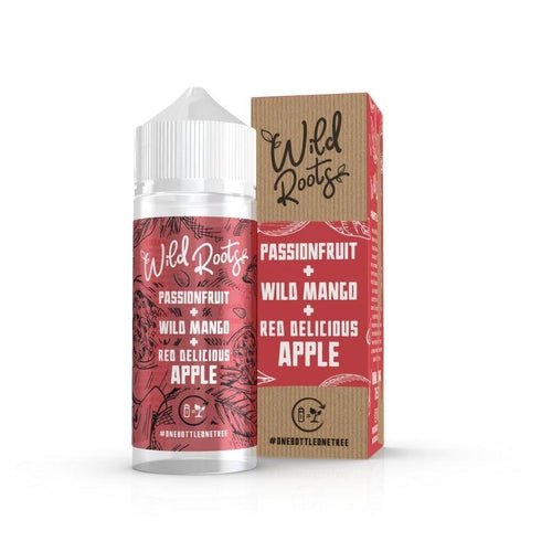 Wild Roots Passionfruit, Wild Mango & Red Delicious Apple 100ml 0mg shortfill e-liquid bottle