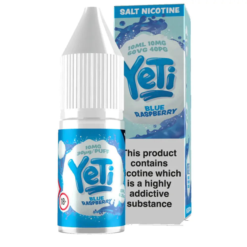 Yeti Blue Raspberry Nic Salt E-Liquid 10ml | 10 for £8