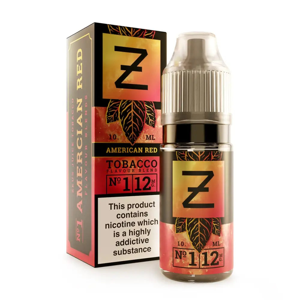 Zeus Juice American Red Tobacco Freebase E-Liquid 10ml – 12mg