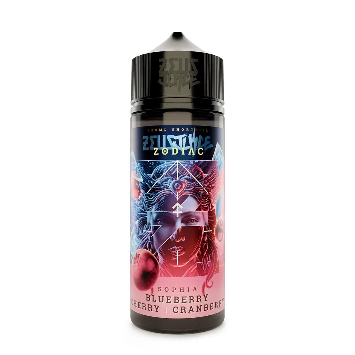 Zeus Juice Zodiac Sophia Blueberry Cherry Cranberry Ice 100ml shortfill e-liquid bottle – 0mg