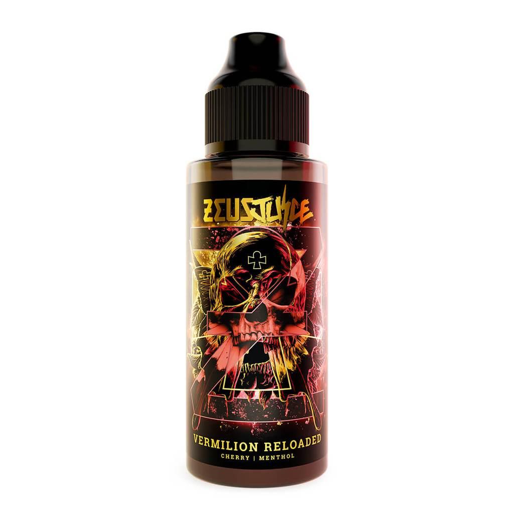 Zeus Juice Vermilion Reloaded 100ml shortfill e-liquid bottle – 0mg